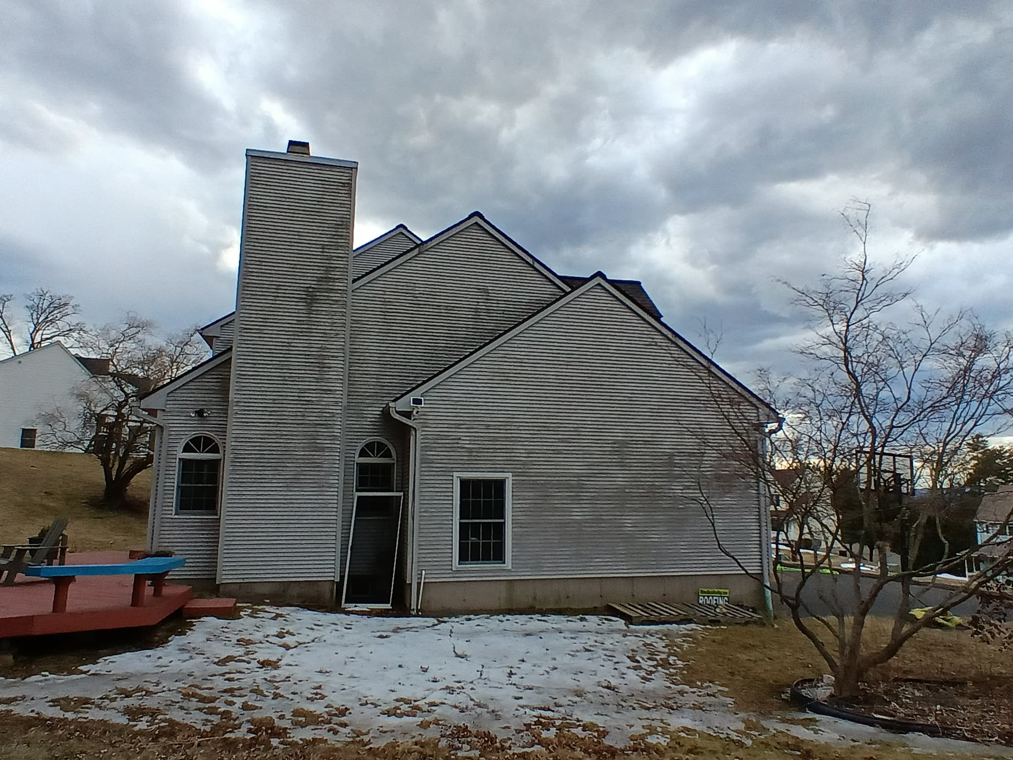 Siding cleaning after